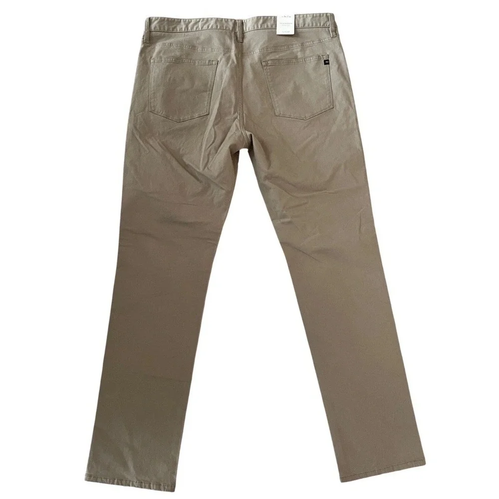 NEW 7Diamonds Clifton Slim Straight Pants Mens 38x34 Tan Khaki 5-Pocket STP-1139